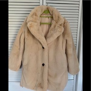 Fake Fur button Jacket